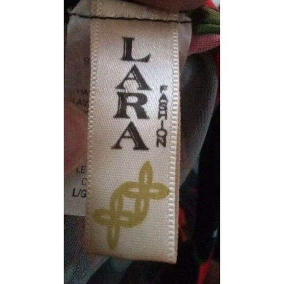 Lara Fashion Maxi Dress Size L Belted Multicolor Flora 3/4 Sleeve - Picture 7 of 7